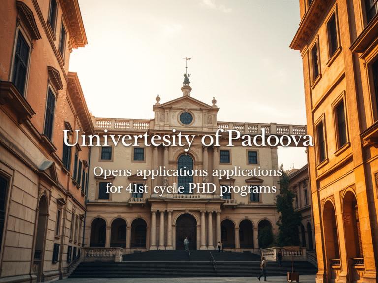 250 Fully Funded PhD Positions at the University of Padova, Italy (2025/2026)