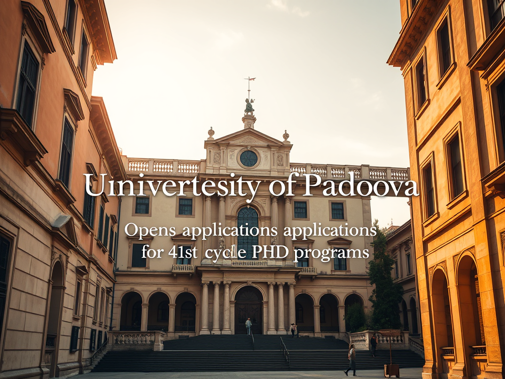 250 Fully Funded PhD Positions at the University of Padova, Italy (2025/2026)