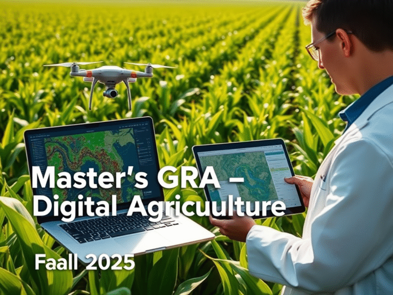 Fully Funded Master’s GRA in Digital Agriculture – University of Nebraska–Lincoln (Fall 2025)