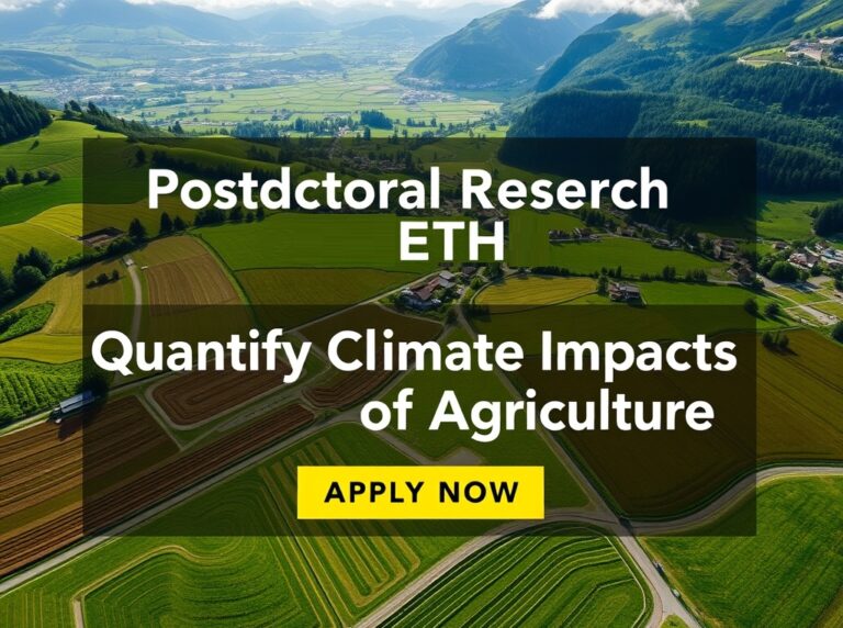 Postdoctoral Fellowship in Agroecosystem Climate Impact Research – ETH Zurich, Switzerland