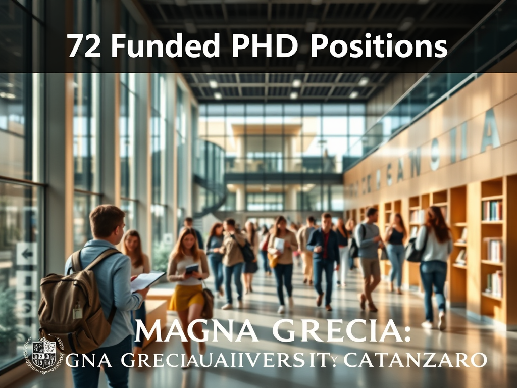 72 Fully Funded PhD Positions in Italy at Magna Graecia University of Catanzaro – Apply Now for 2025/26