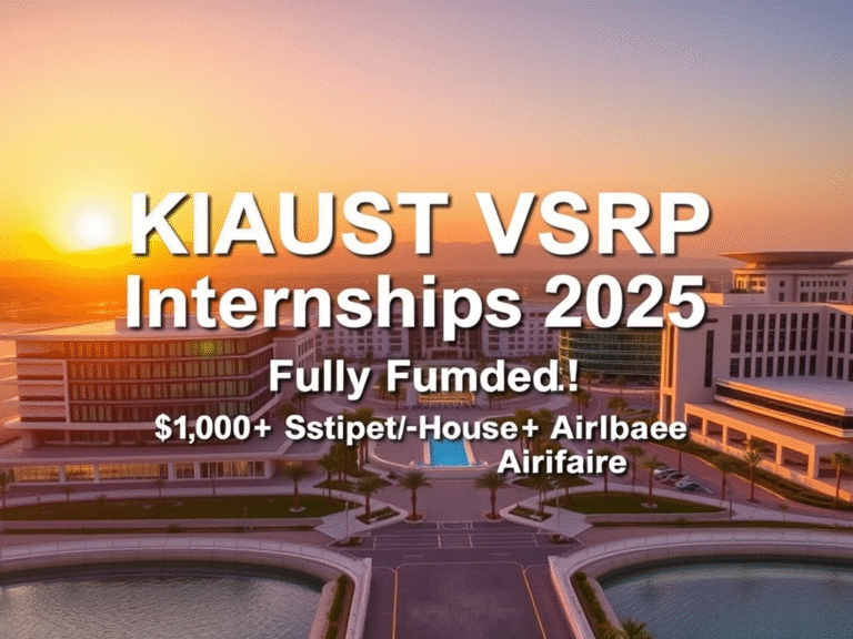 Fully Funded KAUST Internships 2025 | Apply Now for Research Experience in Saudi Arabia