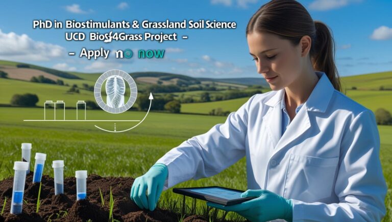 Fully Funded PhD in Biostimulants and Grassland Soil Science at University College Dublin (UCD), Ireland