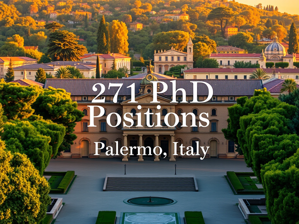 271 Fully Funded PhD Positions at the University of Palermo, Italy – Apply by August 7, 2025