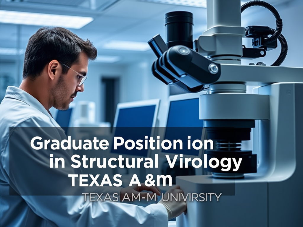 Fully Funded Graduate Position in Structural Virology at Texas A&M University (MS/PhD Level)