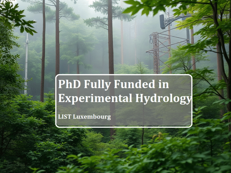 Fully Funded PhD in Experimental Hydrology – Apply Now at Luxembourg Institute of Science and Technology (LIST)