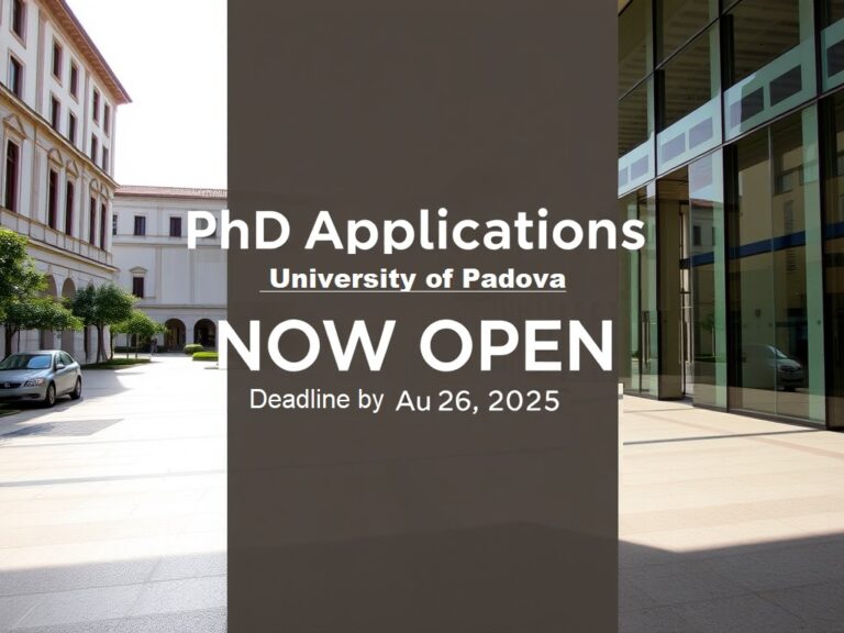 Fully Funded PhD Positions in Italy: University of Padova Opens Applications for 2025/26 (XLI Cycle)
