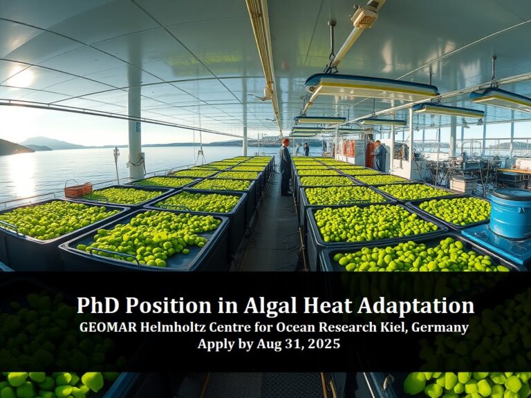 Fully Funded PhD Position in Algal Heat Adaptation at GEOMAR, Germany – Apply by August 31, 2025