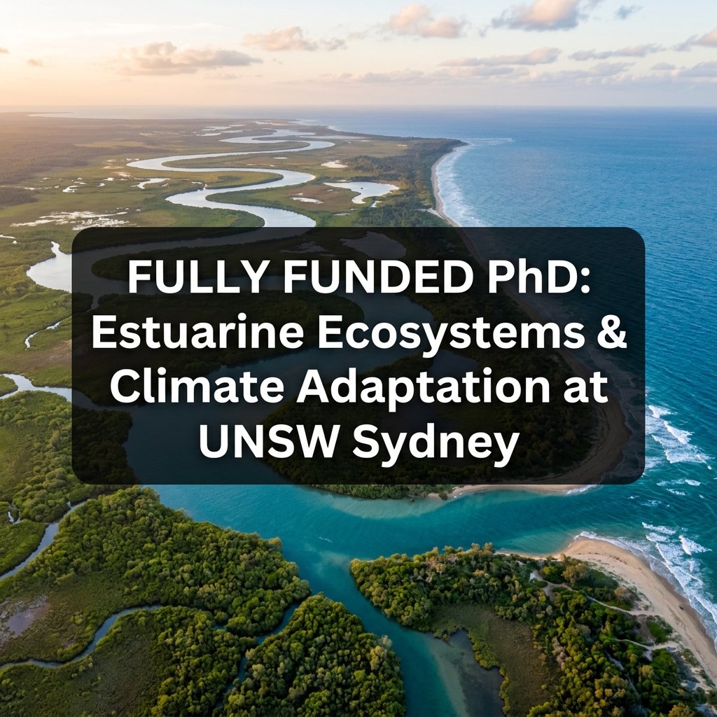 Fully Funded PhD in Estuarine Ecosystem Services and Climate Adaptation at UNSW Sydney