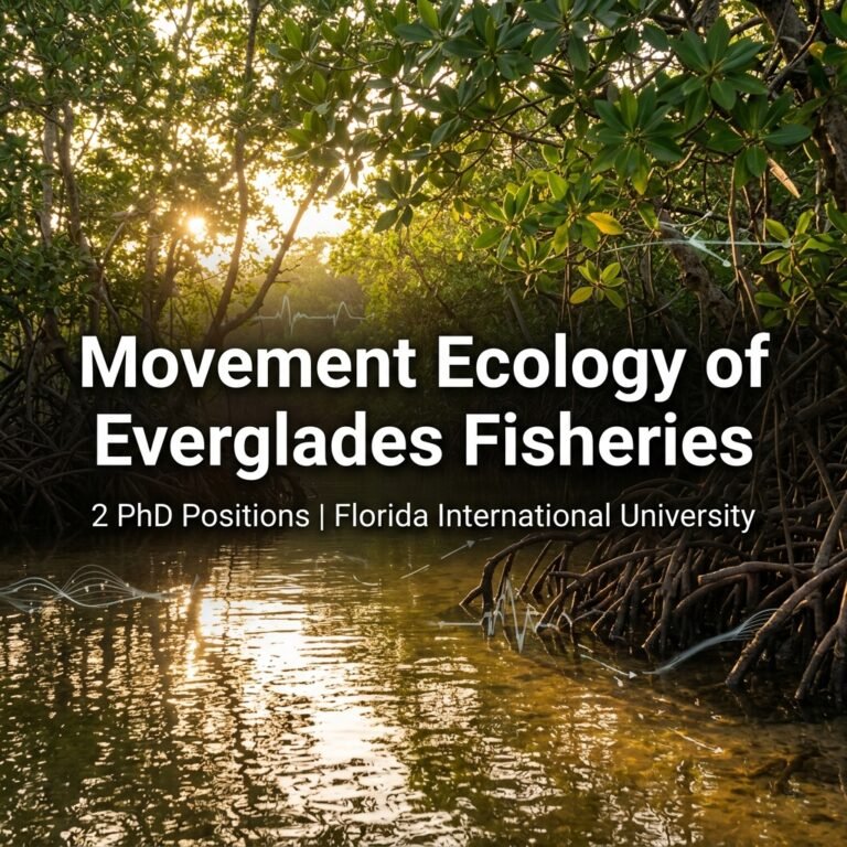 2 Fully Funded PhD Positions in Movement Ecology of Recreational Fisheries at Florida International University, USA