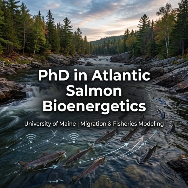 Fully Funded PhD Graduate Assistantship in Atlantic Salmon Bioenergetics at the University of Maine, United States
