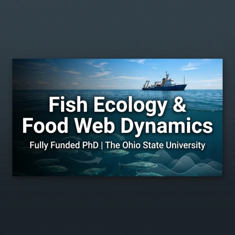 Fully Funded PhD Position in Fish Ecology at The Ohio State University, USA