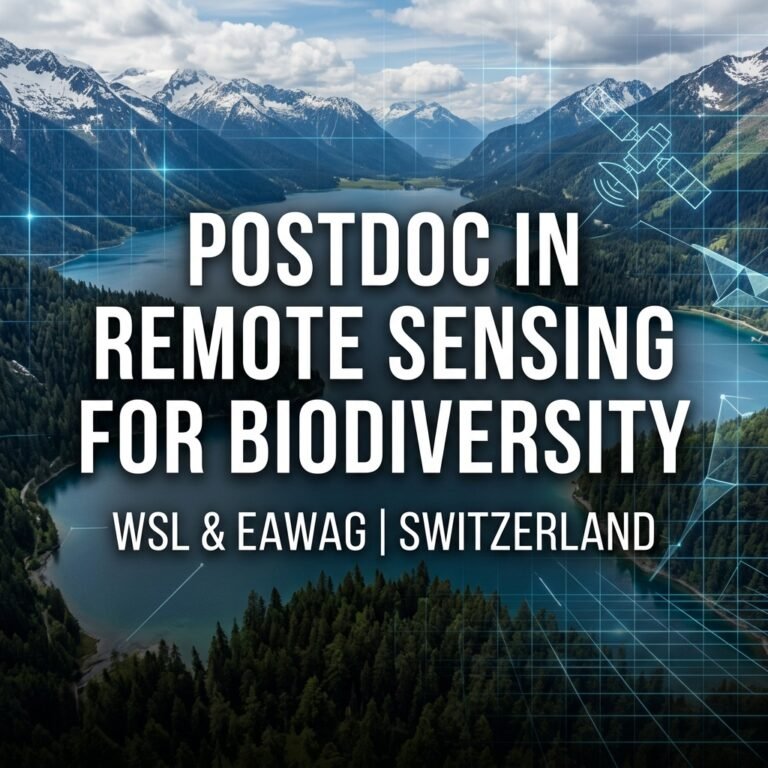 2-Year Postdoctoral Fellowship in Remote Sensing for Biodiversity Monitoring at WSL & Eawag, Switzerland