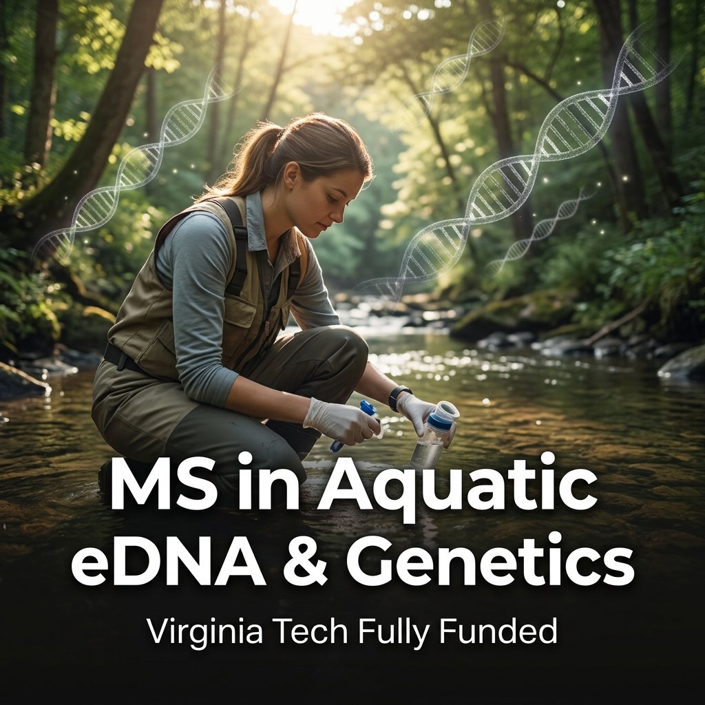 Fully Funded M.S. Assistantship in Aquatic eDNA and Conservation Genetics at Virginia Tech