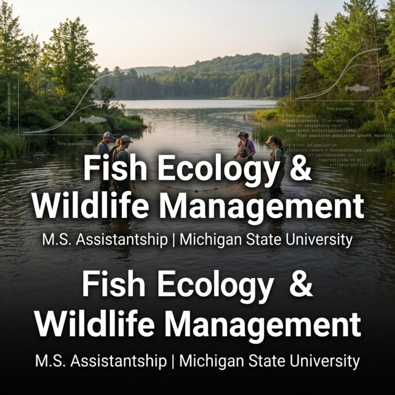 Fully Funded M.S. Assistantship in Fish Ecology at Michigan State University, USA