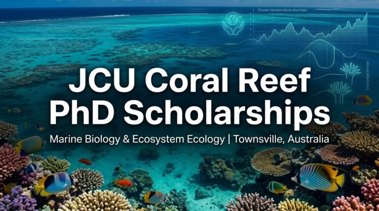 James Cook University (JCU) PhD Scholarships in Coral Reef Ecology & Marine Biology, Australia (2026–2027)