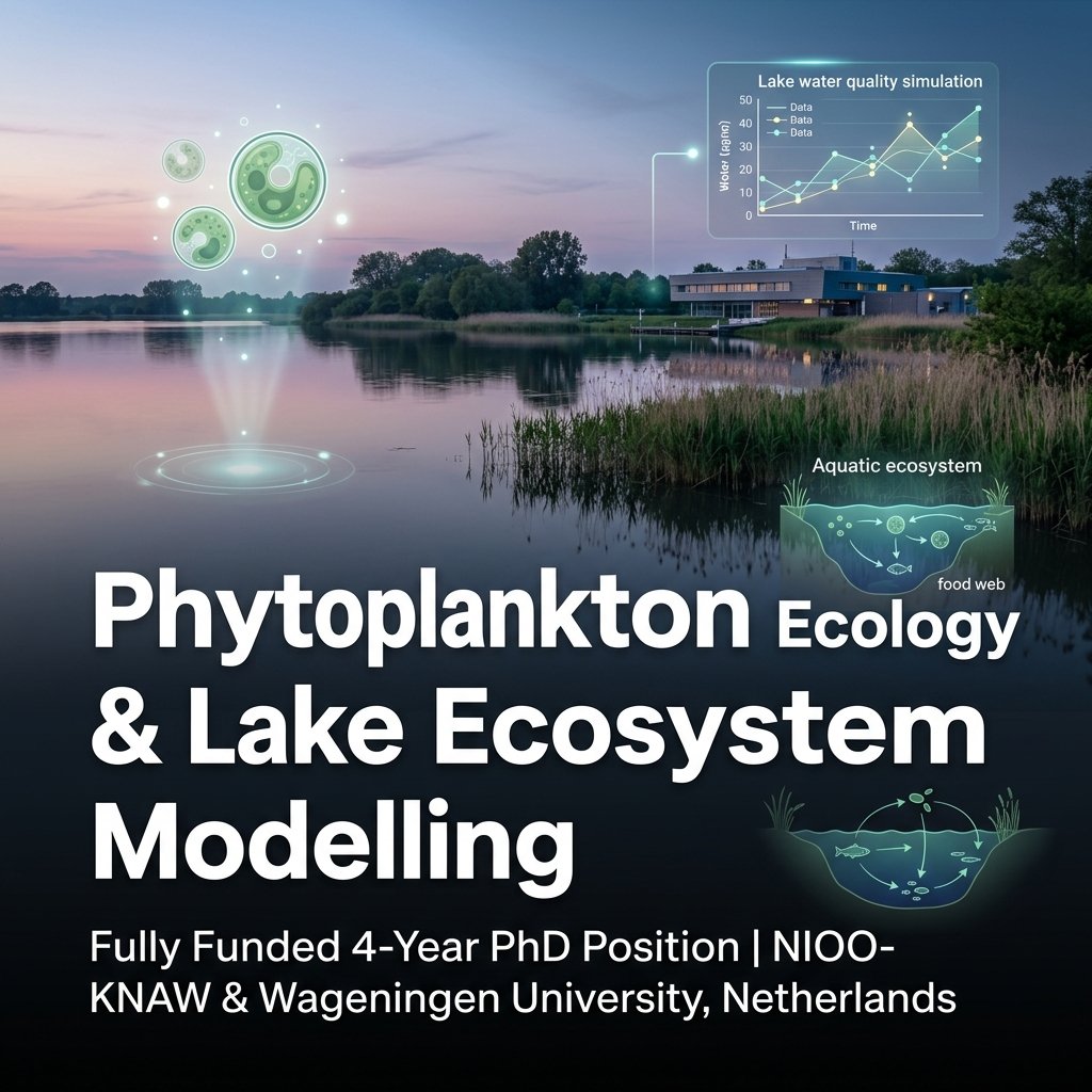 Fully Funded PhD Position in Phytoplankton Trait Diversity & Lake Ecosystem Modelling at NIOO-KNAW, Netherlands