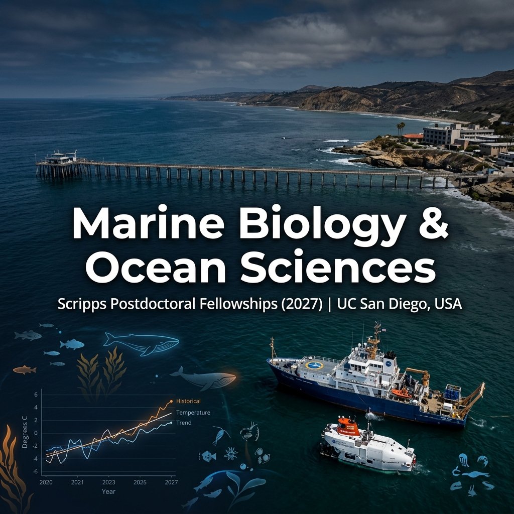 Scripps Institution of Oceanography Postdoctoral Fellowships in Marine & Climate Sciences, UC San Diego (2027 Call)