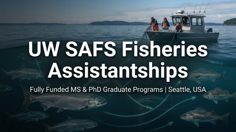 University of Washington (SAFS) Fully Funded Graduate Research Assistantships in Fisheries & Aquatic Sciences (2026–2027)