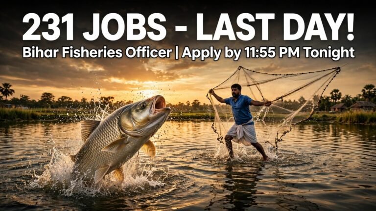 231 Fisheries Officer Jobs: Bihar Hiring – Last Day Today!