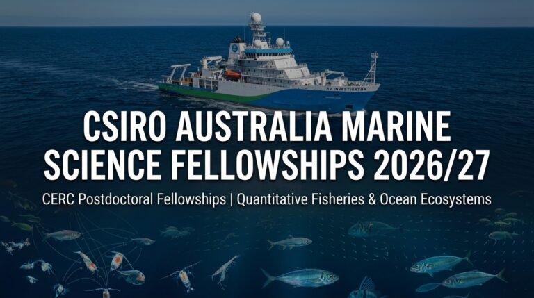 CSIRO Australia Marine & Fisheries Science CERC Postdoctoral Fellowships 2026/27
