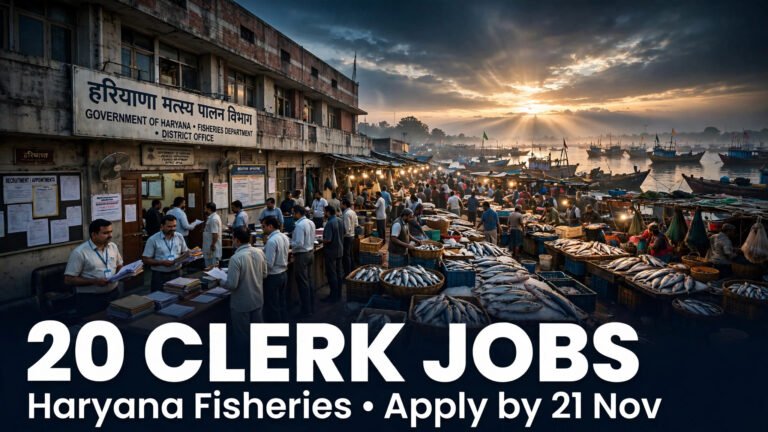20 Clerk Posts in Haryana Fisheries — But Not for Everyone