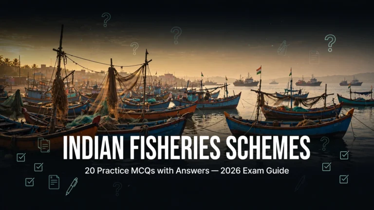 Indian Fisheries Schemes: 20 MCQs with Answers