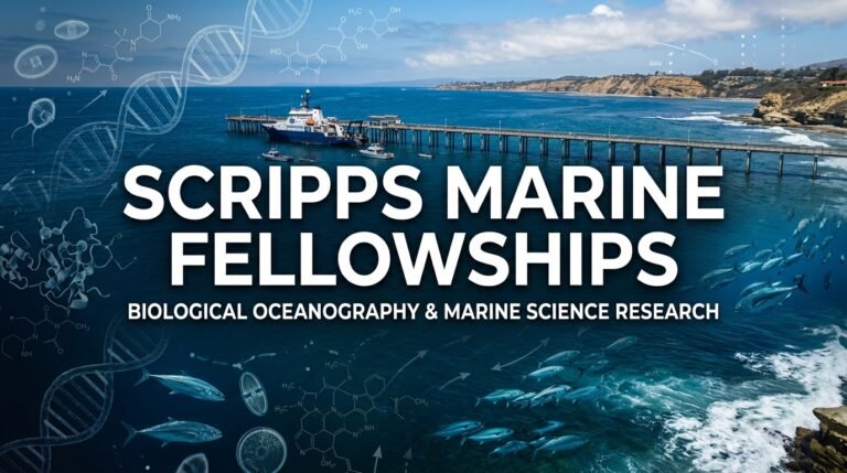 Scripps Institution of Oceanography Postdoctoral & Marine Biology Fellowships 2026/27