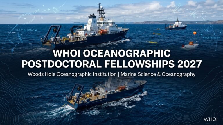 WHOI Woods Hole Oceanographic Institution Postdoctoral Fellowships 2027