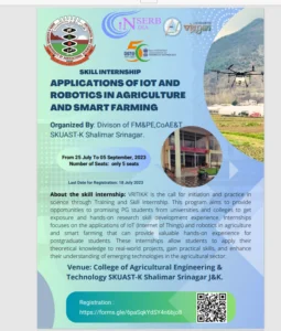 Training Program on  IOT and Robotics in Agriculture and Smart Farming
