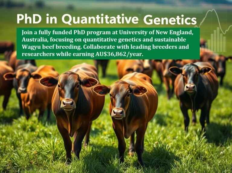 Fully Funded PhD Position in Animal Science: Quantitative Genetics & Breeding Program Design at University of New England, Australia