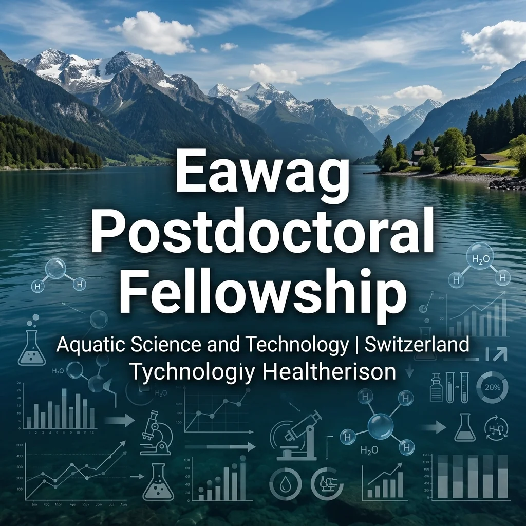 2-Year Fully Funded Postdoctoral Fellowship in Aquatic Science at Eawag, Switzerland