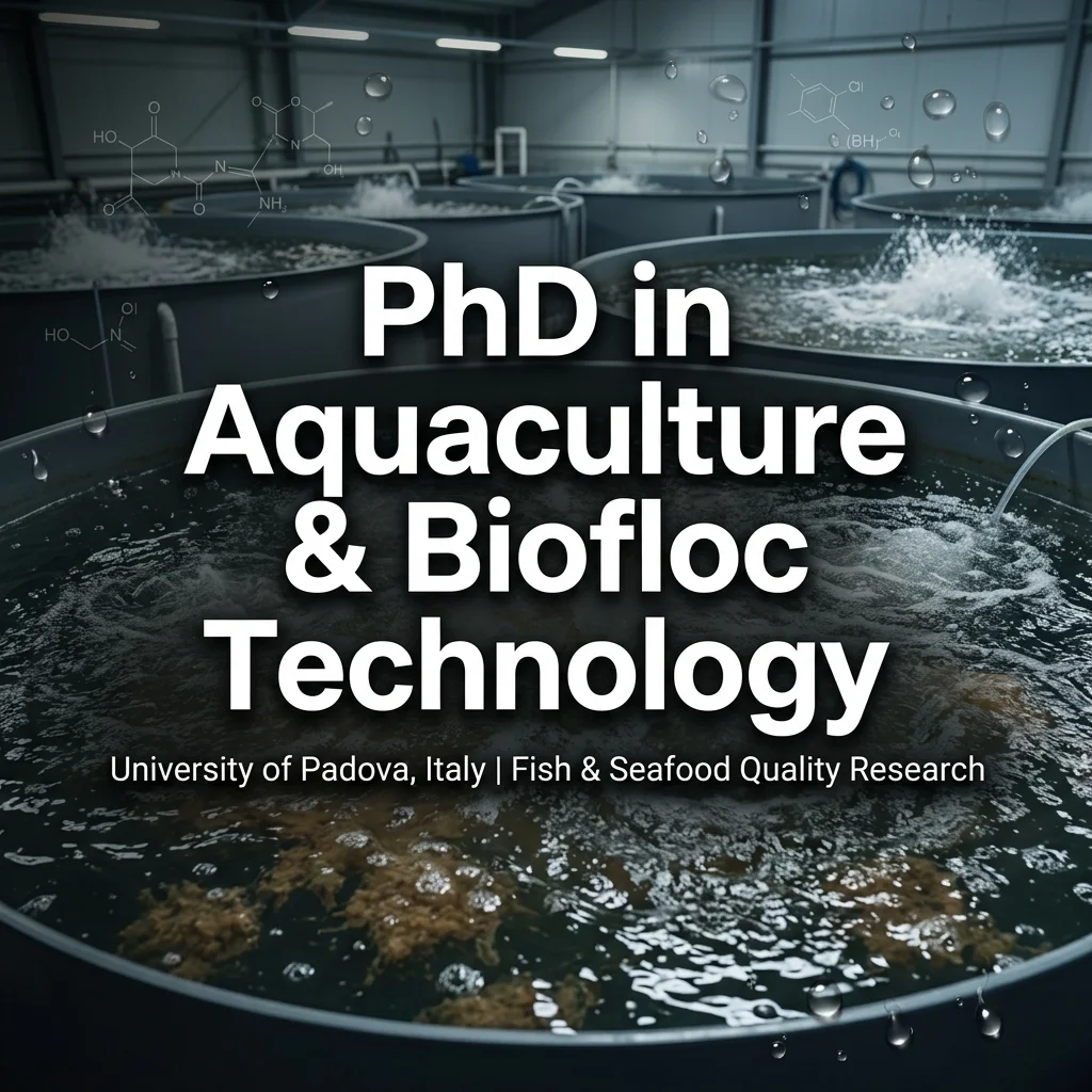 Fully Funded PhD Position in Quality Assessment of Fish and Seafood from Biofloc Technology (BFT) Systems at the University of Padova, Italy