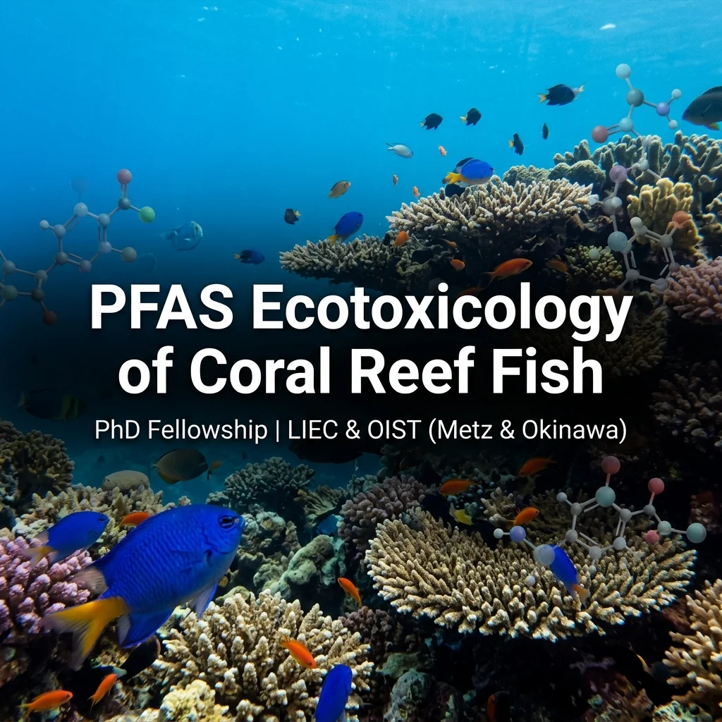 Fully Funded PhD Fellowship in PFAS Ecotoxicology of Coral Reef Fish – LIEC (France) & OIST (Japan)