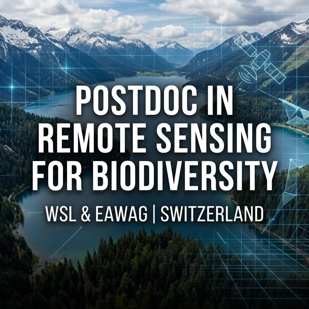 2-Year Postdoctoral Fellowship in Remote Sensing for Biodiversity Monitoring at WSL & Eawag, Switzerland