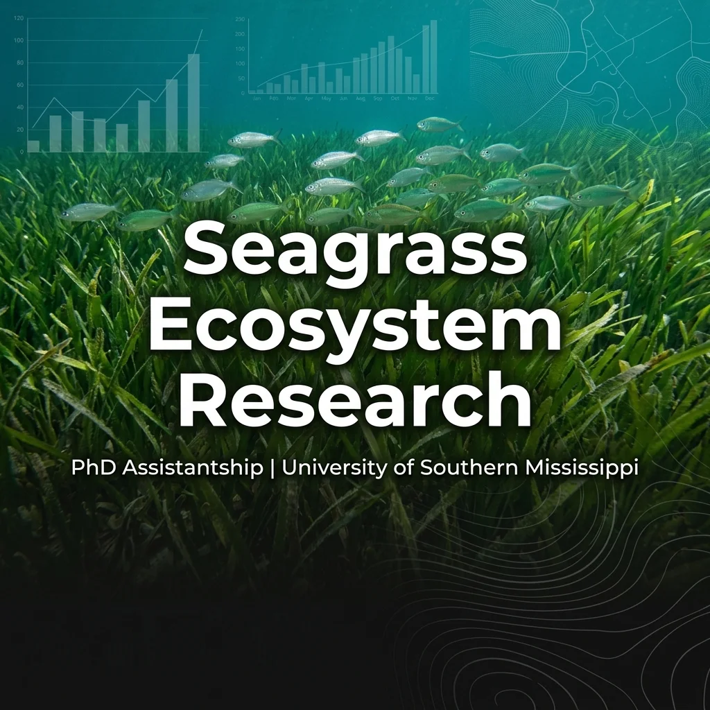 Fully Funded PhD Assistantship in Seagrass Ecosystem Research at The University of Southern Mississippi, USA