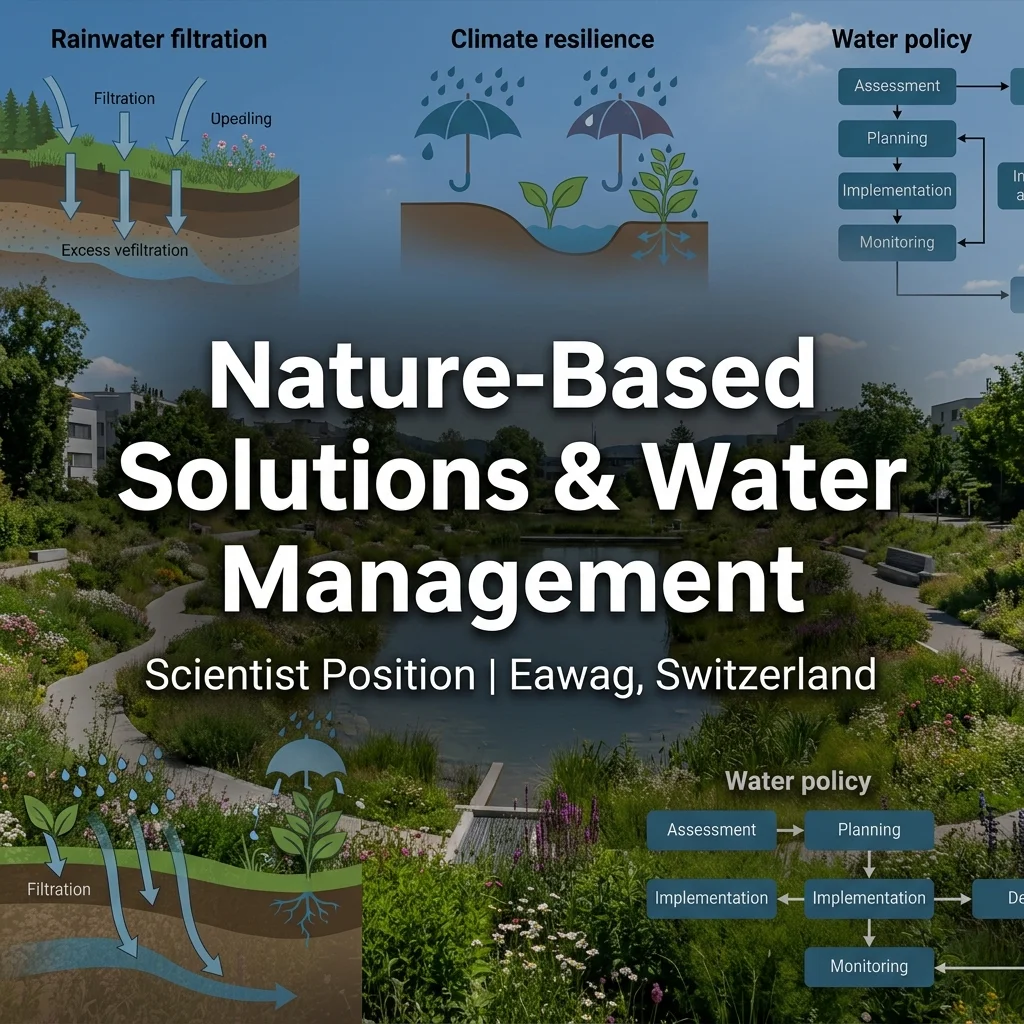 Scientist Position in Urban Water Management & Nature-Based Solutions at Eawag, Switzerland