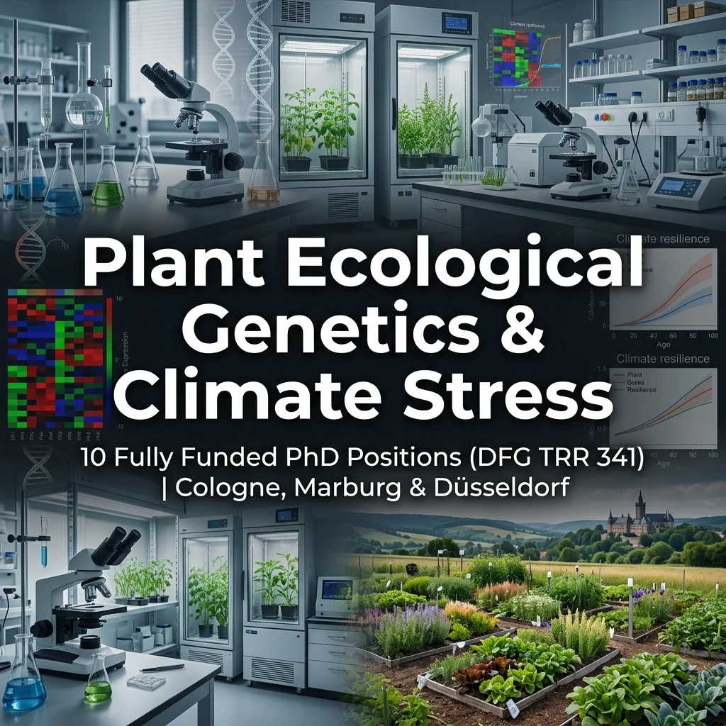 10 Fully Funded PhD Positions in Plant Ecological Genetics & Climate Stress Resilience (DFG TRR 341) in Germany