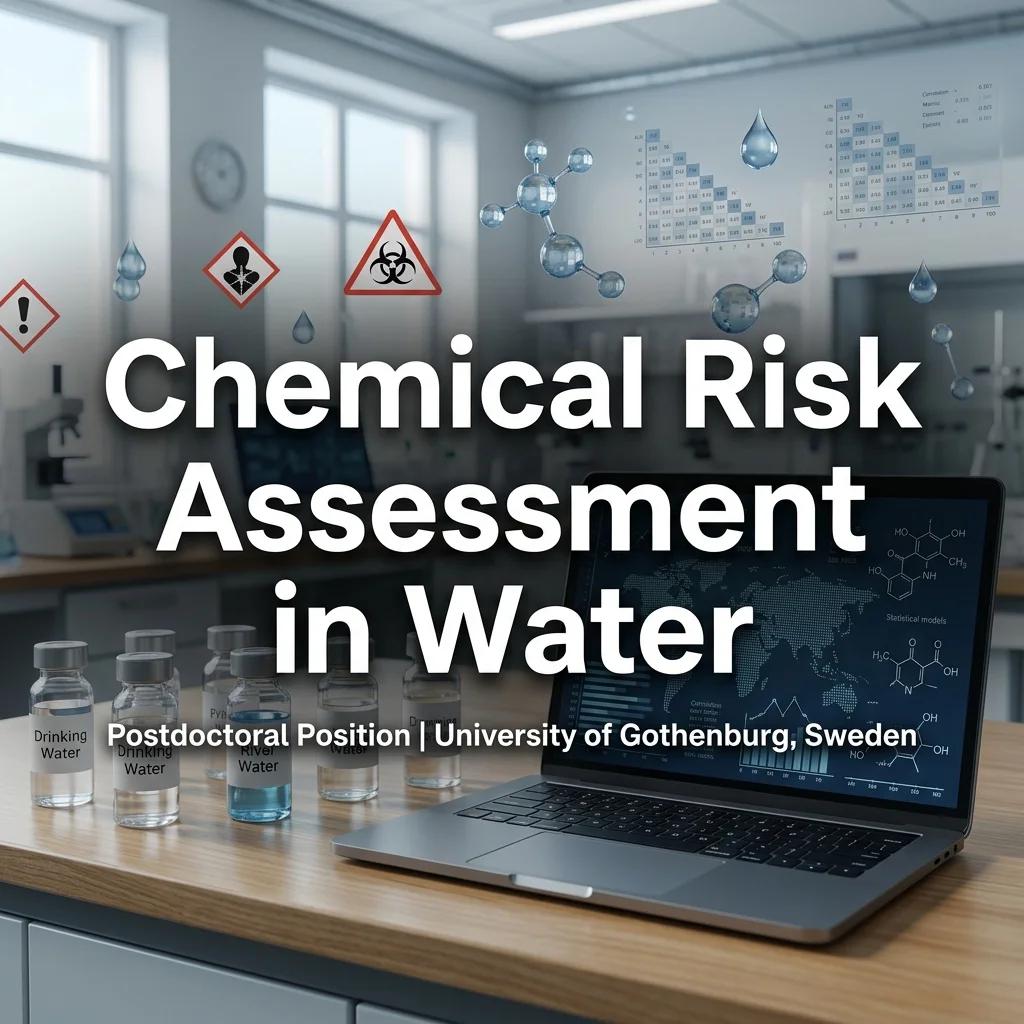 Postdoctoral Position in Water Chemical Risk Assessment & Data Analysis at University of Gothenburg, Sweden