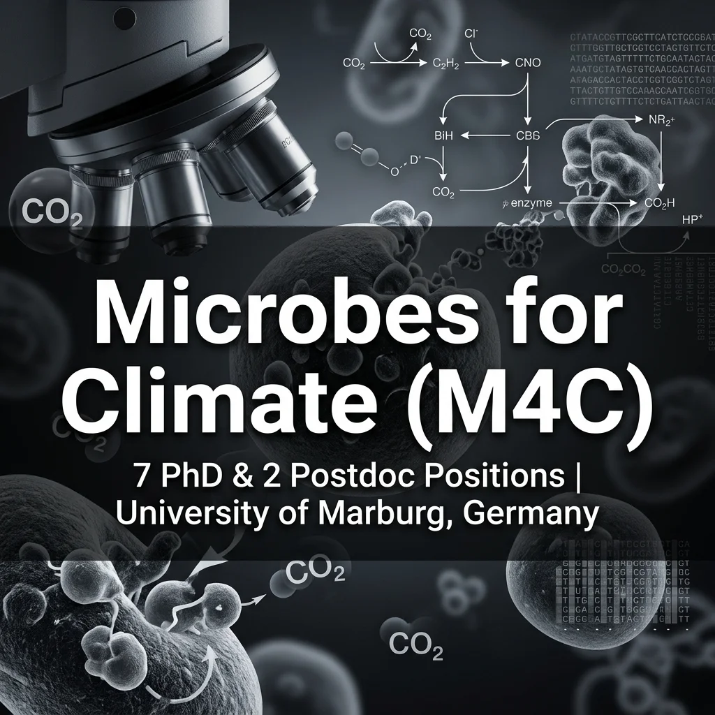 Funded PhD & Postdoc Positions in Microbial Climate Science & Biogeochemistry (M4C Cluster) at University of Marburg, Germany