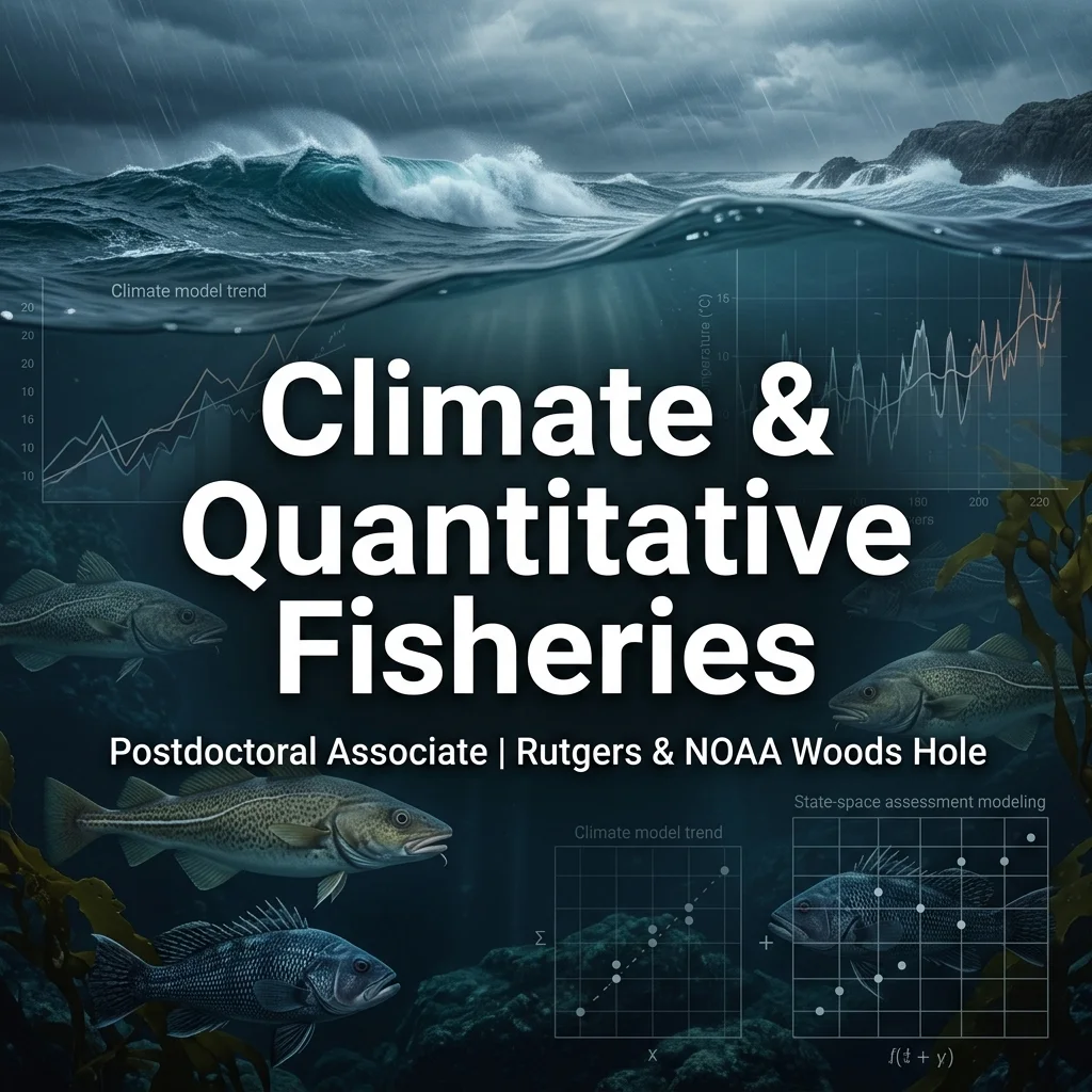 Postdoctoral Associate in Quantitative Fisheries – Rutgers University & NOAA Woods Hole