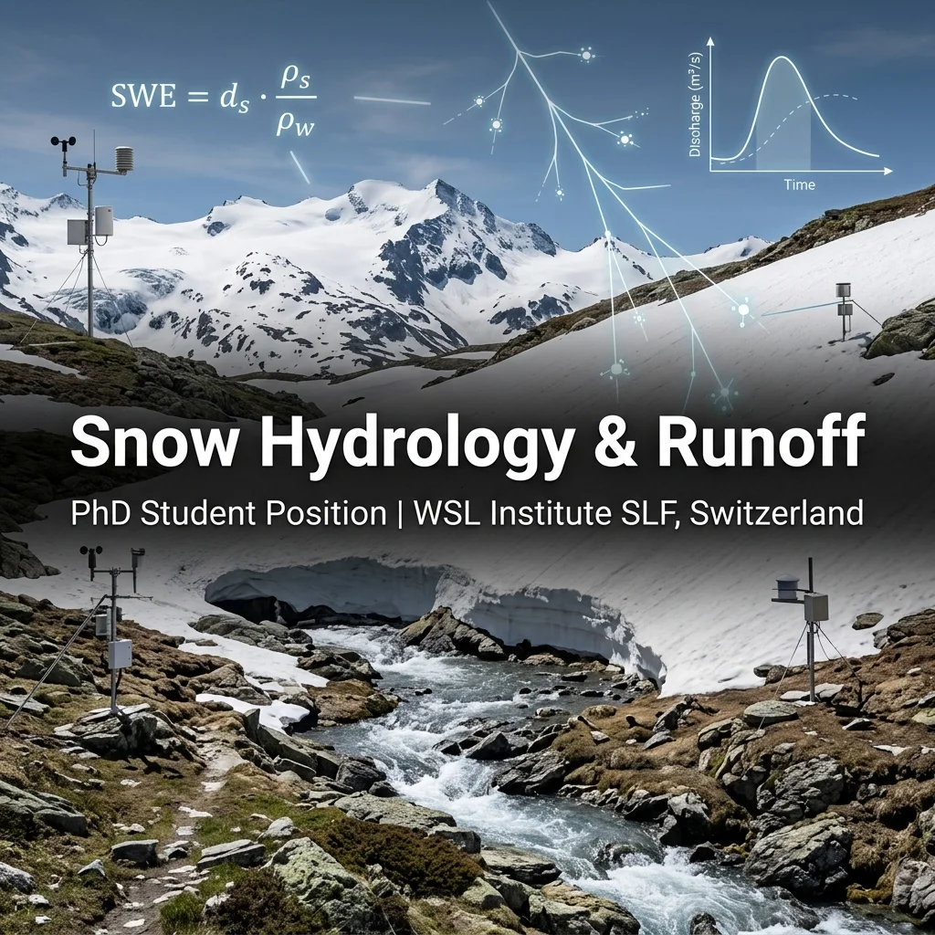 PhD Position in Snow Hydrology, Alpine Runoff & SWE Sensor Development at WSL Institute SLF, Switzerland