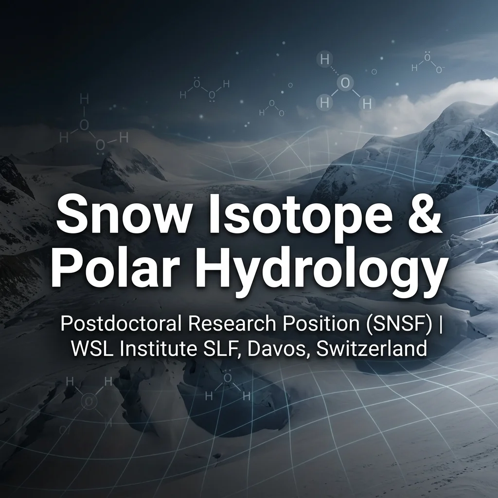 Postdoctoral Position in Snow Isotope & Polar Hydrology Modelling at WSL SLF, Switzerland