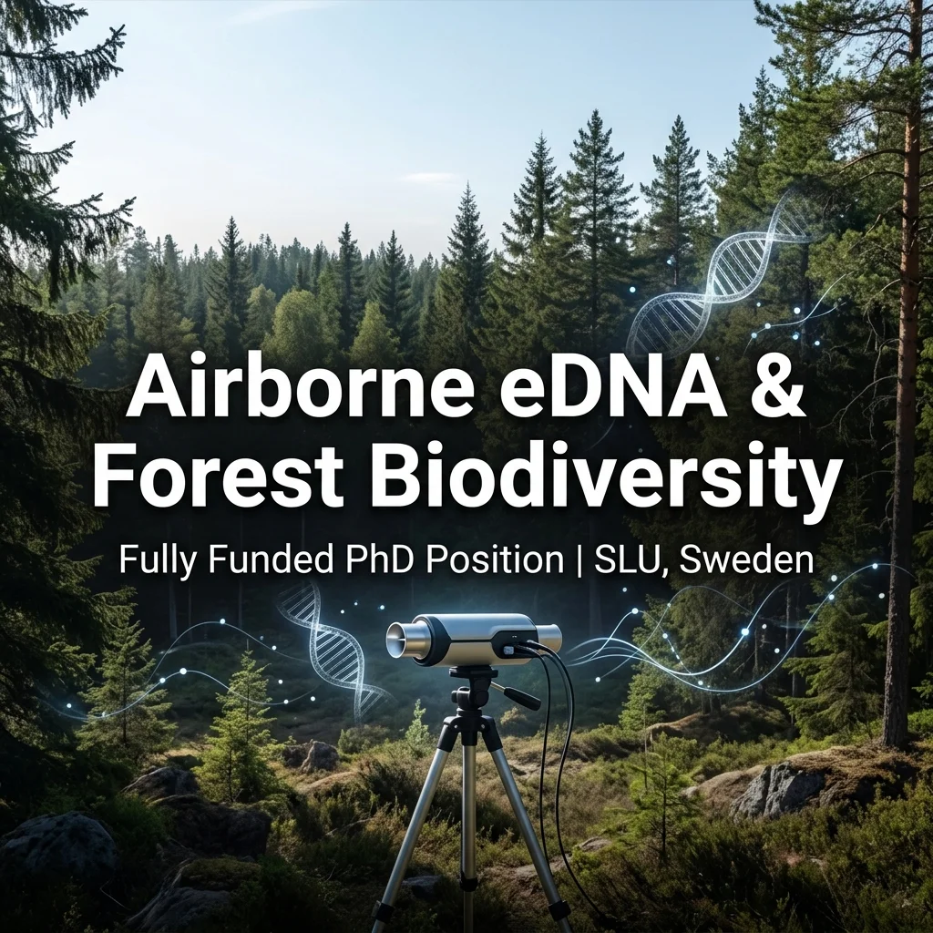 Fully Funded PhD Position in Airborne eDNA & Biodiversity Monitoring at SLU, Sweden
