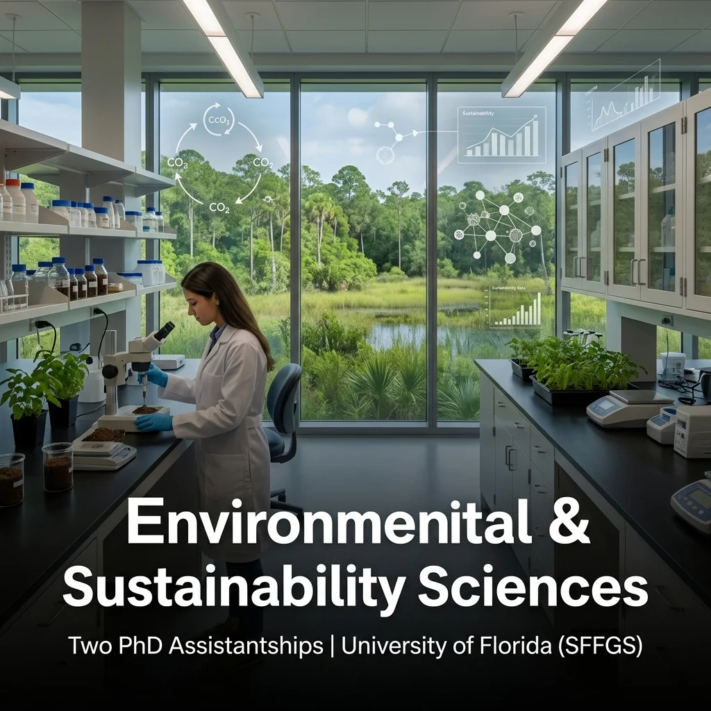 Two Fully Funded PhD Assistantships at University of Florida (School of Forest, Fisheries, and Geomatics Sciences), USA