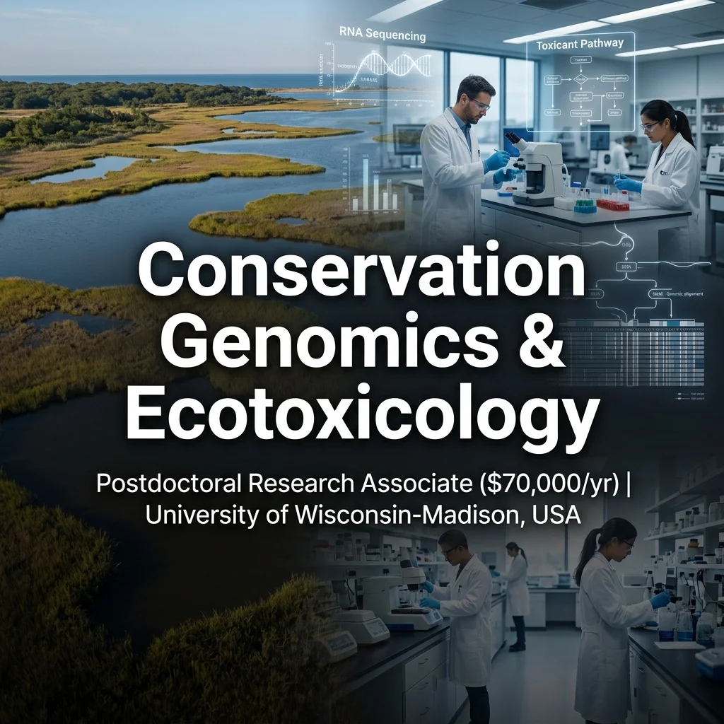 Postdoctoral Research Position in Wildlife Ecotoxicology & Conservation Genomics (k/yr) at UW-Madison, USA