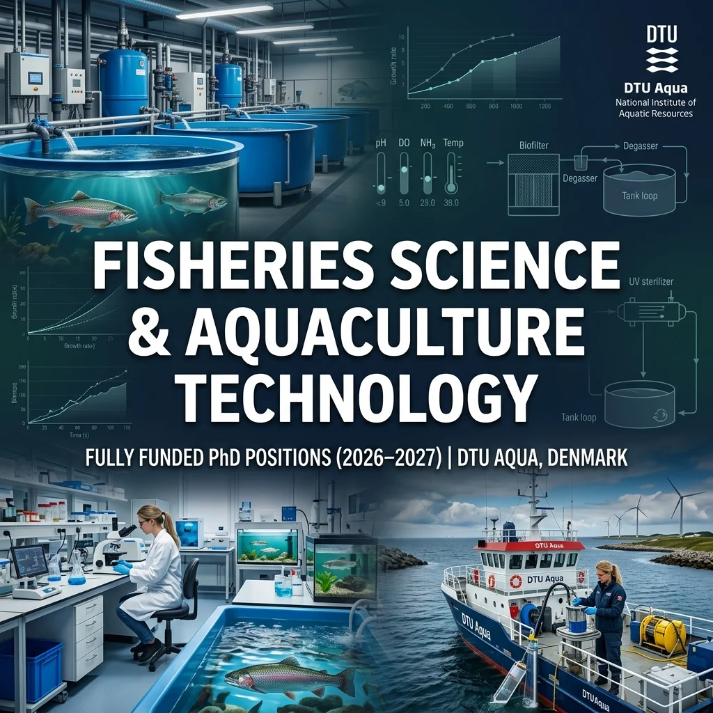 DTU Aqua Fully Funded Industrial & Academic PhD Positions in Fisheries Science & Sustainable Aquaculture, Denmark