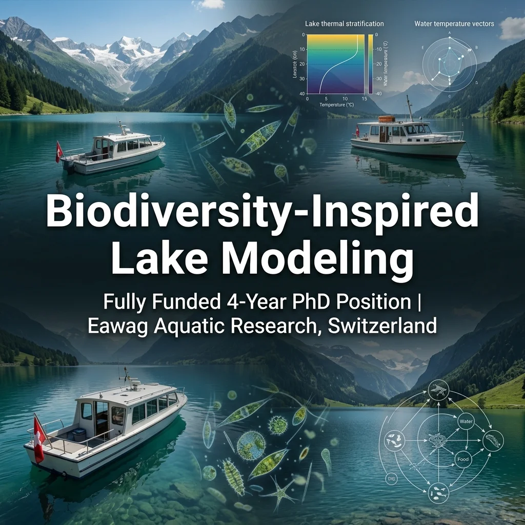 Fully Funded PhD Position in Biodiversity-Inspired Lake Modeling & Phytoplankton Ecology at Eawag, Switzerland