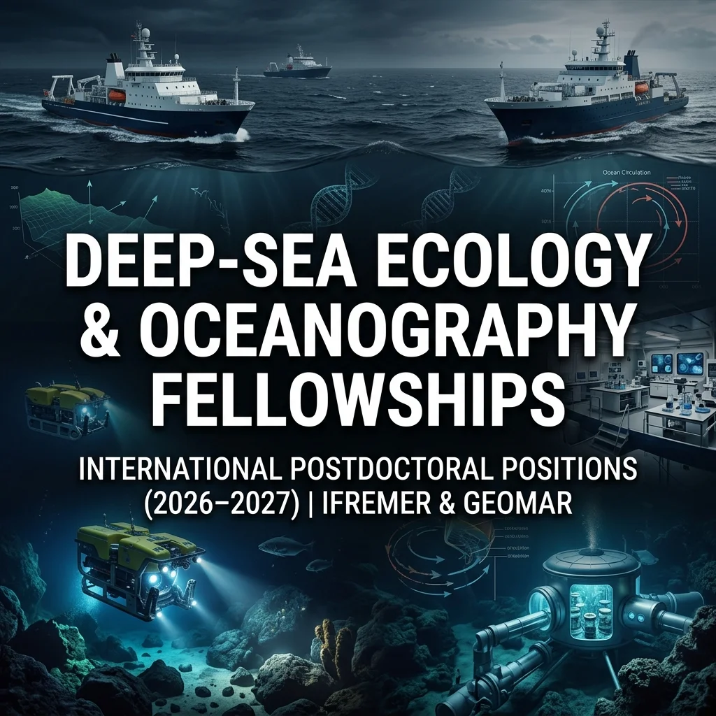 Ifremer & GEOMAR International Postdoctoral Fellowships in Oceanography, Deep-Sea Ecology & Marine Science (2026–2027)