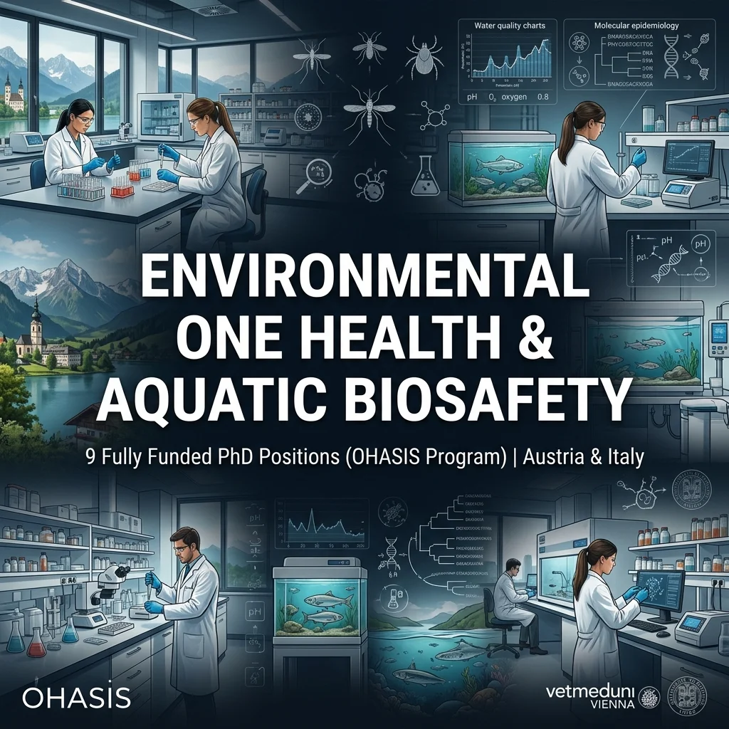 9 Fully Funded PhD Positions in Environmental One Health, Aquatic Bio-Safety & Zoonotic Pathogens in Austria & Italy